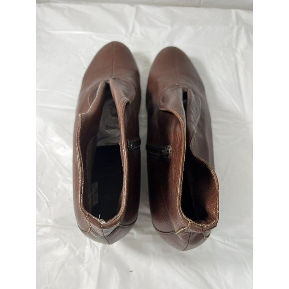 Wonders brown fold down bootie side zip Spain Genuine Leather size 10 - Picture 3 of 14